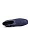 JoyPeace真美诗冬季专柜同款墨兰色羊绒皮短靴靴方头粗跟高跟短筒靴女靴子ZX239DD7