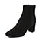 JoyPeace真美诗冬季专柜同款黑色羊绒皮短靴靴方头粗跟高跟短筒靴女靴子ZX239DD7