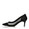 Joy&Peace/真美诗春季专柜同款黑色网布女鞋透气网状浅口单鞋YOS06AQ8