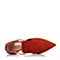 Joy&Peace/真美诗春季专柜同款红色羊绒皮细跟高跟一字扣凉鞋女YPB01AK8