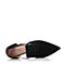 Joy&Peace/真美诗春季专柜同款黑色羊绒皮细跟高跟一字扣凉鞋女YPB01AK8