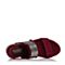 Joy&Peace/真美诗夏季专柜同款酒红色羊绒皮坡跟一字带女凉鞋ZS414BL8