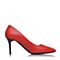 Joy&Peace/真美诗春季专柜同款红色羊皮细跟高跟职业女单鞋ZJ855AQ8