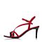 Joy&Peace/真美诗夏季专柜同款红色羊绒皮细跟高跟一字带女凉鞋ZI264BL8