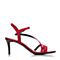 Joy&Peace/真美诗夏季专柜同款红色羊绒皮细跟高跟一字带女凉鞋ZI264BL8
