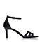 Joy&Peace/真美诗夏季专柜同款黑色牛皮细跟高跟一字带女凉鞋ZI280BL8