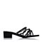 Joy&Peace/真美诗夏季专柜同款黑色羊绒皮粗跟中跟女凉鞋拖鞋ZC920BT8