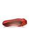 Joy&Peace/真美诗春季专柜同款橙红色牛皮女休闲平底单鞋T87-8AQ8
