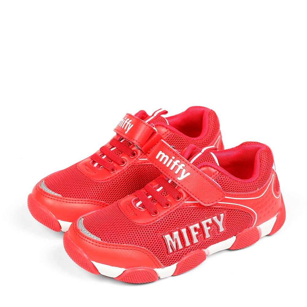 MIFFY/米菲 秋季红色二层皮女中小童运动鞋  M90980