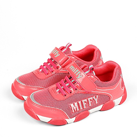 MIFFY/米菲 秋季浅红二层皮女中小童运动鞋  M90980
