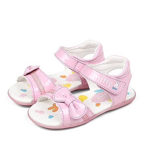 MIFFY/米菲2013夏季粉色PU女婴幼童时尚凉鞋M96001YG