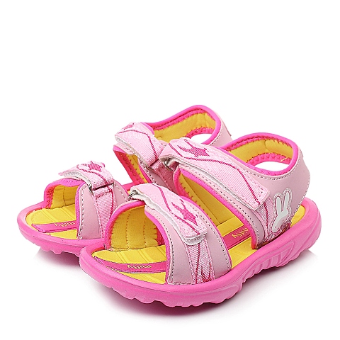 MIFFY/米菲夏季粉色PU女小童沙滩凉鞋M95039YG