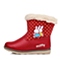 MIFFY/米菲童鞋冬季PU/纺织物红色女中童童靴雪地靴DM0189