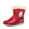 MIFFY/米菲童鞋冬季PU/纺织物红色女中童童靴雪地靴DM0189