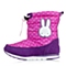 MIFFY/米菲童鞋冬季反毛皮/纺织物紫色女小童童靴雪地靴DM0269