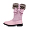 MIFFY/米菲童鞋冬季二层皮/反毛皮粉色女中童童靴时装靴DM0219