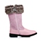 MIFFY/米菲童鞋冬季二层皮/反毛皮粉色女中童童靴时装靴DM0219