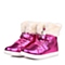 MIFFY/米菲童鞋冬季PU/纺织物桃红女小童童靴及踝靴DM0245