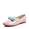 MIFFY/米菲童鞋2014年春季粉色PU女中童皮鞋乐福鞋亲子母女鞋M99173