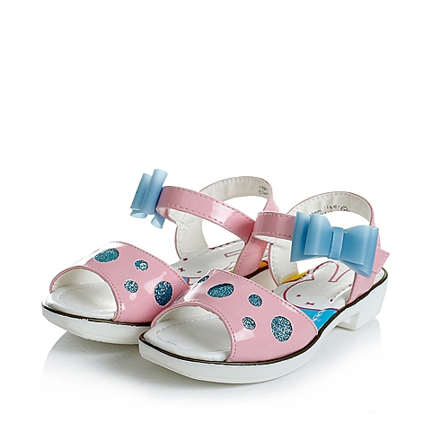MIFFY/米菲夏季粉色PU女小童凉鞋时尚凉鞋M11122