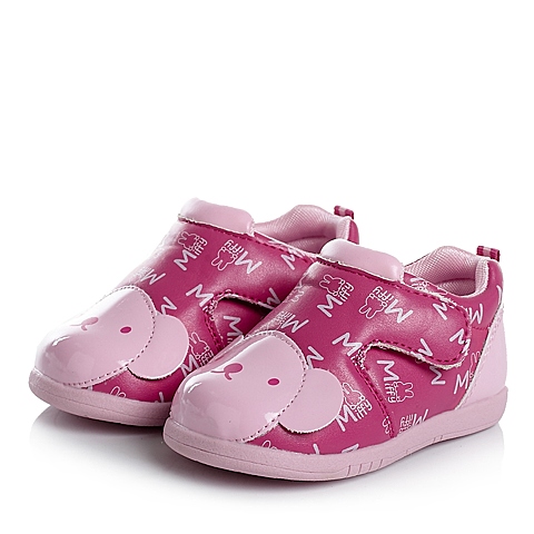 MIFFY/米菲春秋季PU粉色女婴幼童皮鞋宝宝叫叫鞋 DM0121