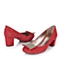 MILLIE'S/妙丽红色绒面羊皮女皮鞋LSZ02AQ3