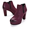 millie's/妙丽年秋季专柜同款深紫色油蜡山羊皮女鞋WY25DCM5