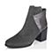 millie's/妙丽冬季专柜同款灰色羊皮/牛皮女短靴(皮里)LD640DD5