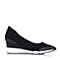 millie's/妙丽秋季专柜同款黑色休闲混搭风舒适浅口坡跟女单鞋LB901CQ5