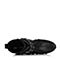 millie's/妙丽冬季专柜同款黑色山羊皮/牛皮女休闲靴LCN41DD5