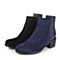 millie's/妙丽冬季专柜同款兰紫/深兰色羊绒皮/牛皮女靴（皮里）LD941DD5