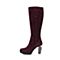 millie's/妙丽秋季专柜同款紫红色羊皮高跟时尚女长靴LC870DG5