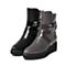 millie's/妙丽冬季专柜同款牛皮厚底坡跟时尚女中靴LJ660DZ6
