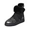 millie's/妙丽冬季专柜同款黑银色羊毛皮女皮靴(仿毛里)LJ760DZ6