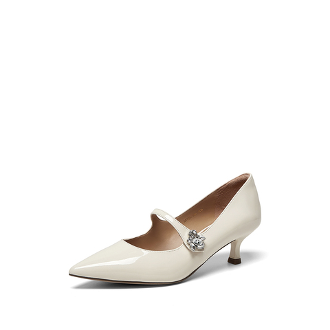 millie's妙丽2023春商场同款漆牛皮时尚优雅细跟女单鞋SFY16AQ3