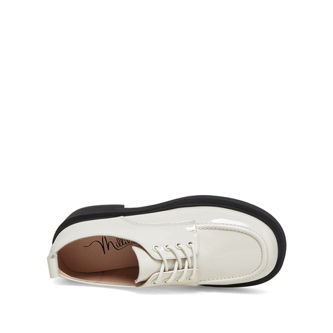 millie's妙丽2023春商场同款漆牛皮学院风布洛克女单鞋H0691AM3