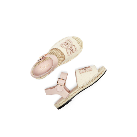 millie's妙丽2024夏时尚复古编织底金属扣舒适凉鞋女XL083BL4