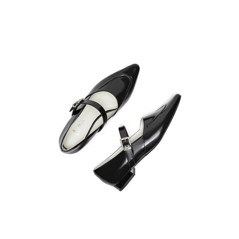 millie's妙丽2024春季玛丽珍简约真皮低跟舒适通勤鞋女LDT02AQ4