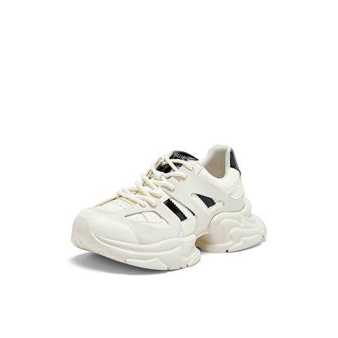 millie's妙丽2024年秋季皮面拼色厚底运动老爹休闲鞋20793CM4