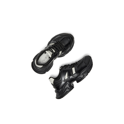 millie's妙丽2024年秋季皮面拼色厚底运动老爹休闲鞋20793CM4