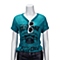MOUSSY 专柜同款 女款绿色印花短袖T恤0106AQ90-5110