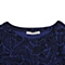 MOUSSY 专柜同款 女款蓝色印花短袖T恤0106AG90-5040
