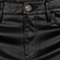 MOUSSY 专柜同款 女款黑色中腰小脚修身皮裤0106AT30-7640