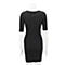 MOUSSY 专柜同款 女款黑色修身针织连衣裙0106ST70-0870