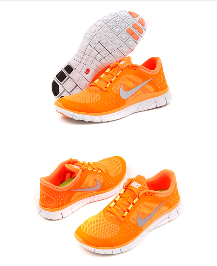 nike耐克 free run  3男子跑步鞋510642-010_橙色,40