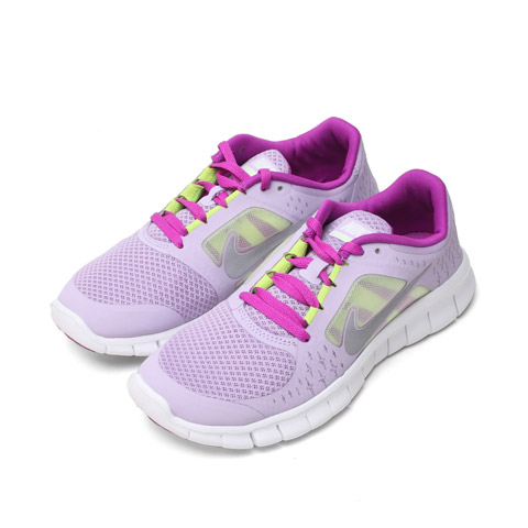 NIKE耐克童鞋 夏季 紫色女童网布透气舒适跑步鞋512098-500