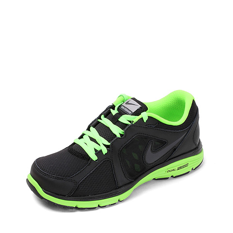 NIKE耐克童鞋冬季NIKE DUAL FUSION RUN BG黑色网格男大童跑步鞋525590-005