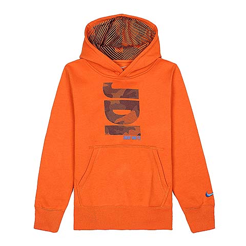 NIKE耐克童装秋冬季橙色男童系列针织套头衫506891-807
