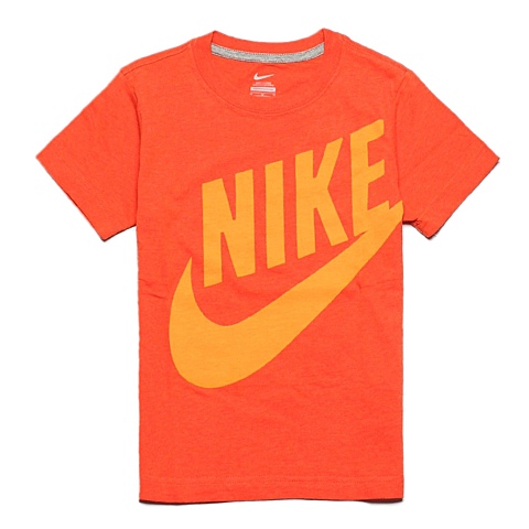 NIKE耐克童装夏季橙色男小童短袖针织衫533339-822