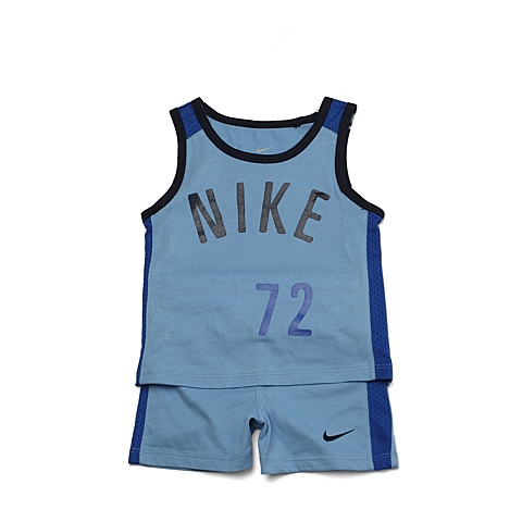 NIKE耐克童装夏季浅蓝色婴童系列针织热身套服533632-498